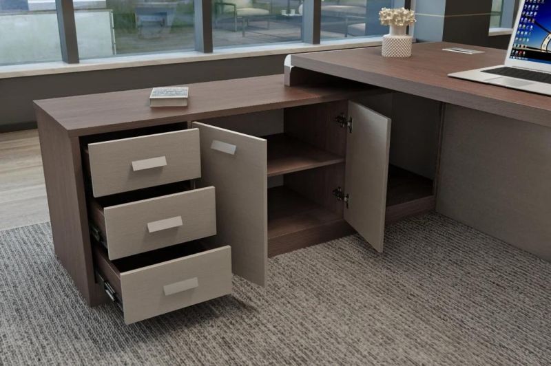 Hot Sale China Office Furniture Factory MDF L Shaped Wooden Executive Office Desk