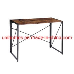 Study Computer Desk Home Office Writing Small Desk, Modern Simple Style PC Table, Black Metal Frame