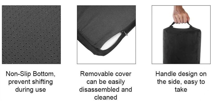 Znz Foot Rest Under The Desk Comfort Pillow and Cushion with Soft Fluffy and Amazingly Smooth Velvet Cover
