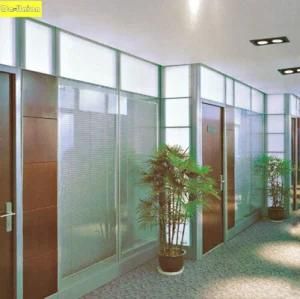 SGS Fireproof Double Glazed Glass Blinds Steel Office Partition