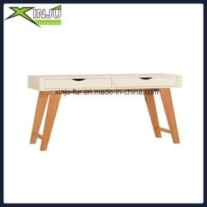 Wooden Coner Computer Desk with Timber Legs