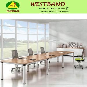 High Quality Modern Metal Wooden Conference Boardroom Table (WB-Double)