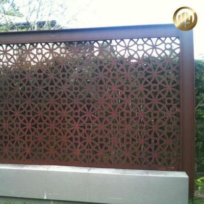 Outdoor Simple Corten Steel Rectangular Customized High Quality Screen