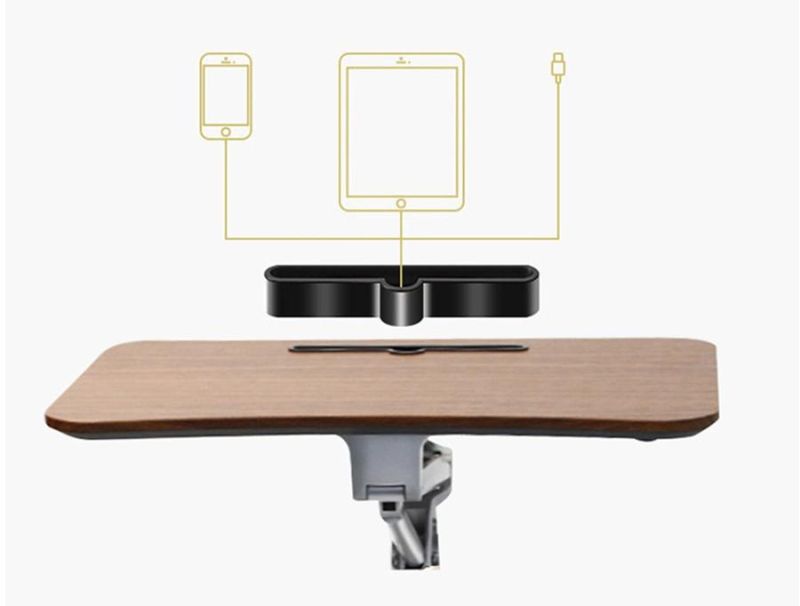 Height Adjustable Sit to Stand Mobile Computer Desk Laptop Table