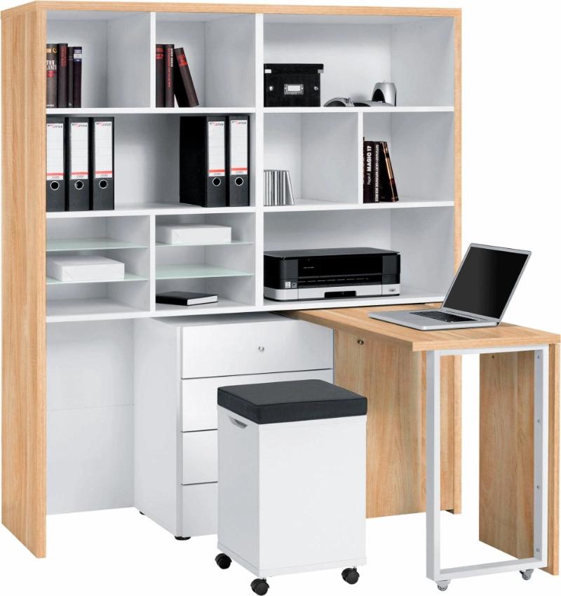 Simple Home Computer Desk Laptop Integrated Bookshelf