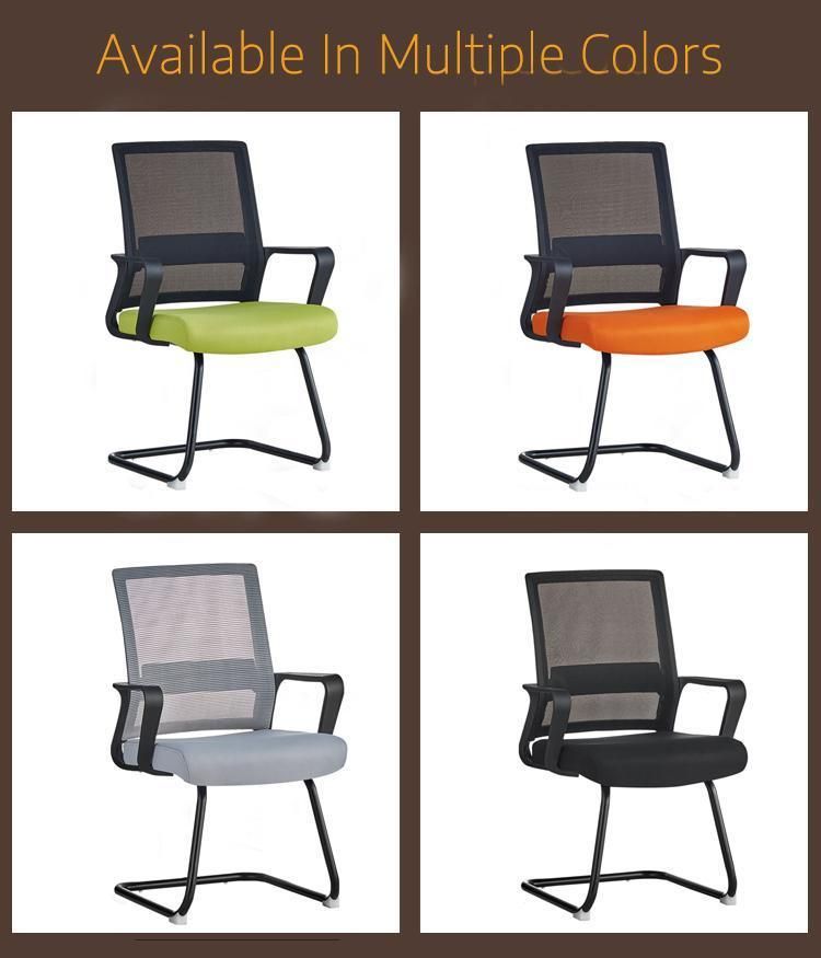Office Chair Cheap Wholesale Black Mesh Metal Legs Visitor Chair