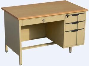 Steel Office Desk Luoyang Metal Furniture Kd Structure Steel Office Desk Wooden Top Steel Cabinet
