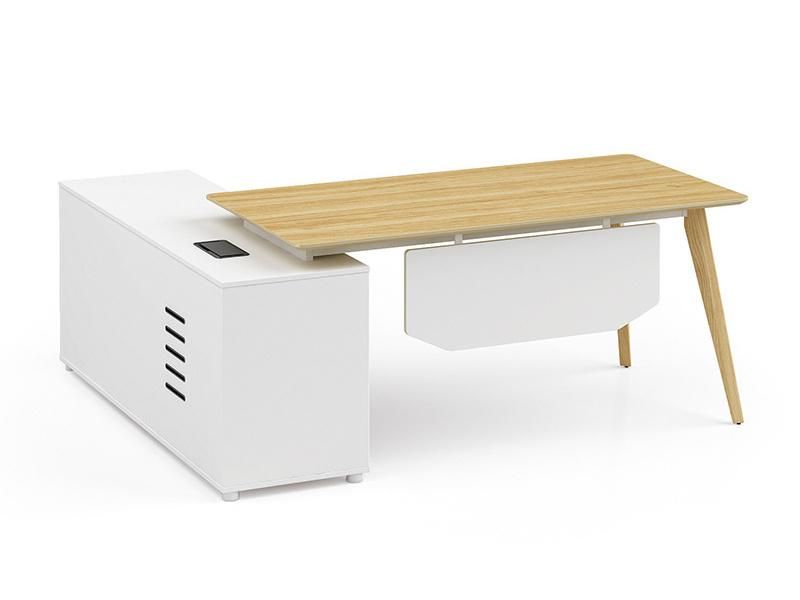 Yellow Oak Modern Computer Director Boss Executive Office Table