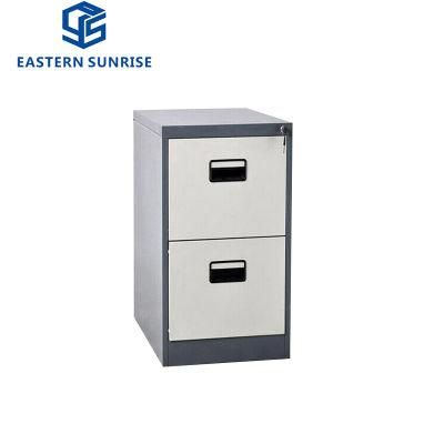 Office Metal Steel Powder Coating Vertical 2 Drawers Filing Cabinet