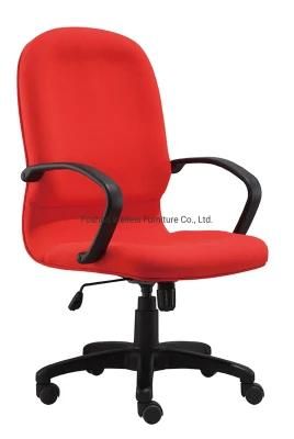 Simple Tilting Mechanism 320mm Nylon Base with PP Armrest High Back Red Color Big Office Chair