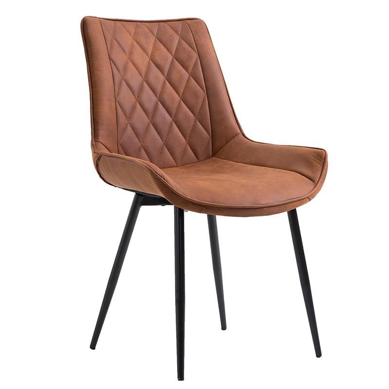 Popular Dining Room Furniture Modern Fabric PU/Leather Chairs Dining Chairs with Metal Legs