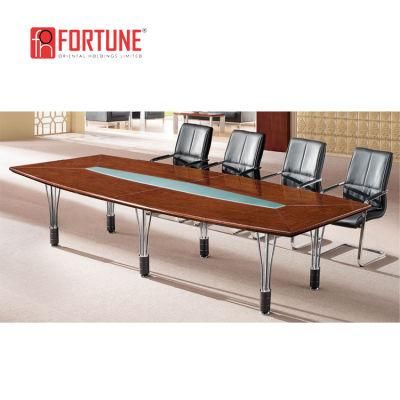 Simple Design Office Wood Conference Desk with Metal Legs