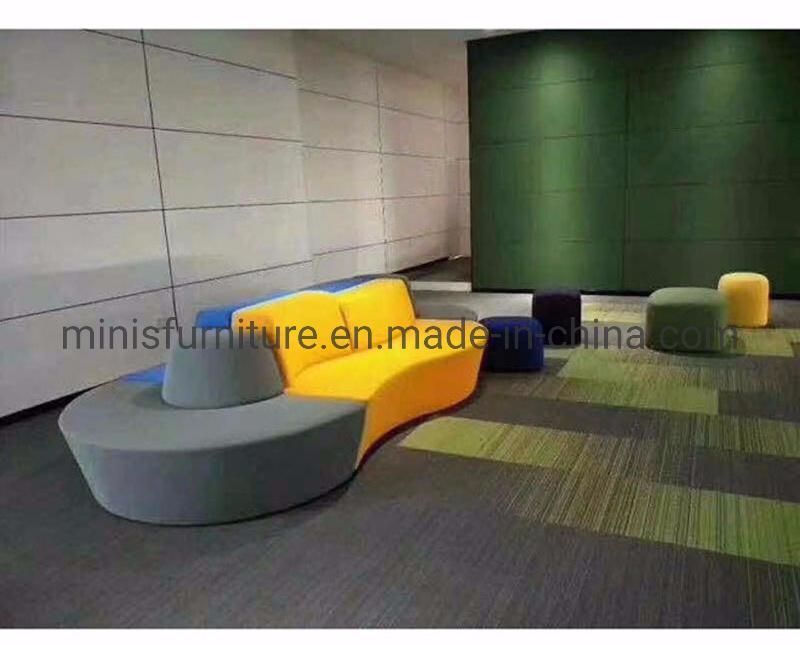 (M-SF28) Modern Unique Design Hotel Lounge/Office Pucbic Area Leisure Sofa Set with Stool and Coffee Table
