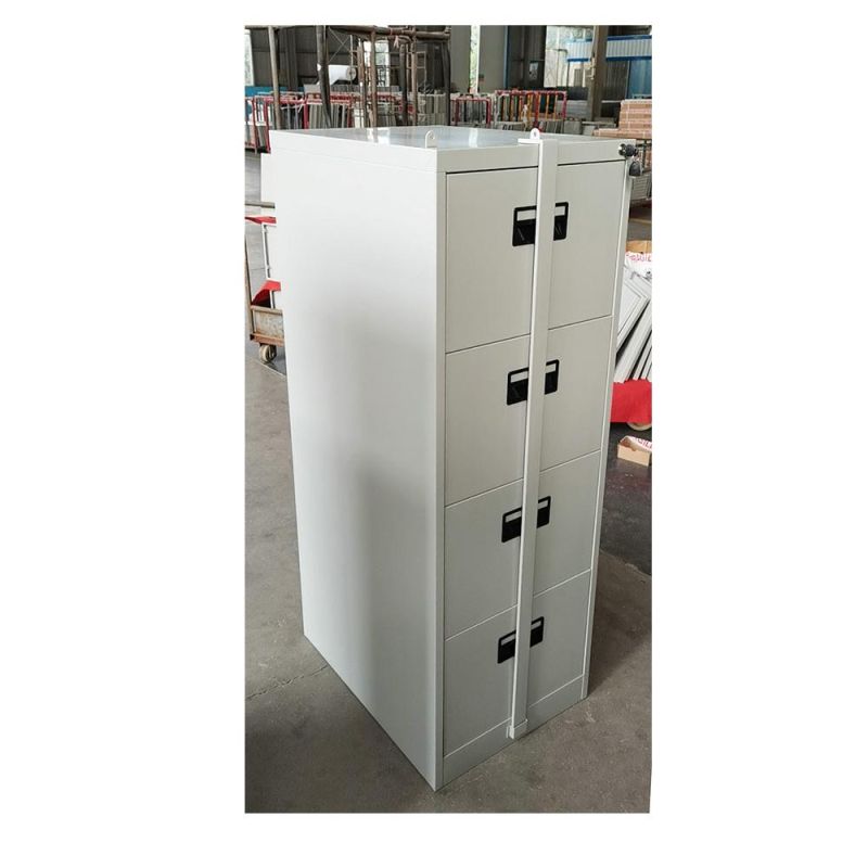 Metal Filing Storage Cabinet Steel Vertical Office File Folder Double Safe Iron Cabinet with Locking Bar