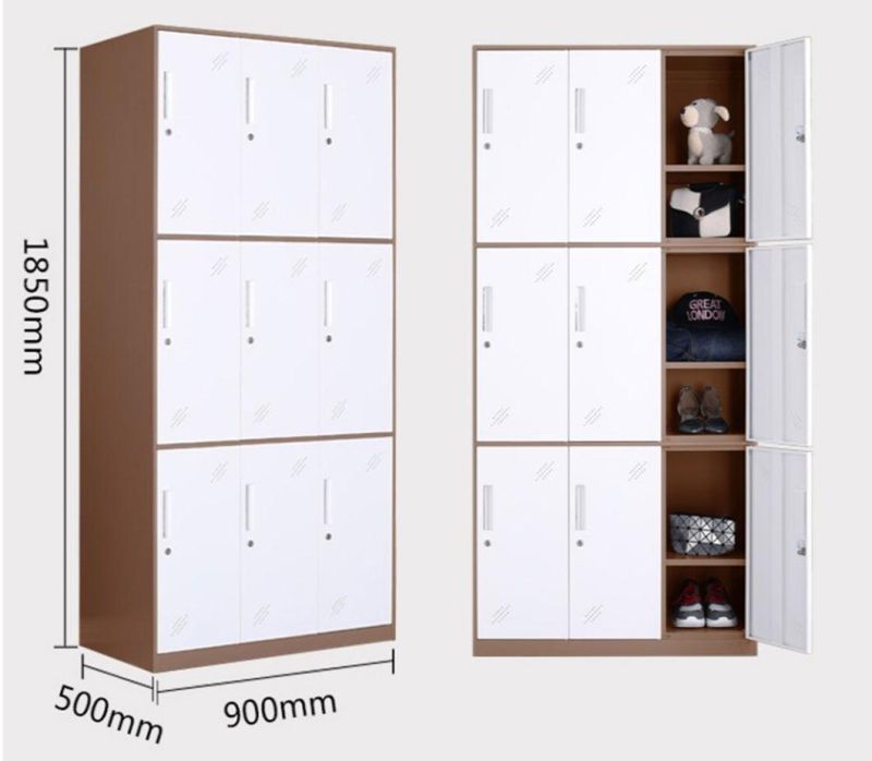 High Quality 9 Door Office Furniture Steel /Metal Locker