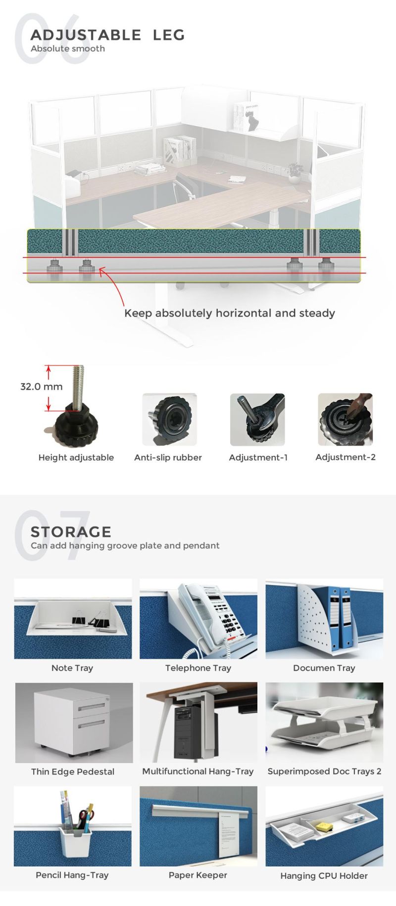 Chinese Manufacturer Modern Modular Office Furniture Cubicle Design Call Center Workstation Desk for Office