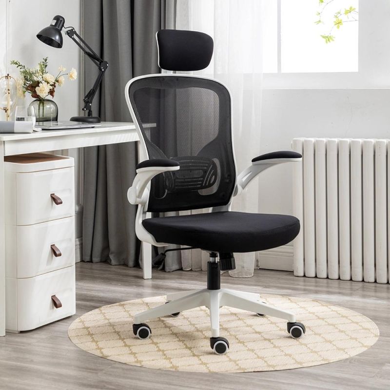 Flip-up Arms Mesh Chair High Back Ergonomic Swivel Office Chair Price PC Computer Desk Chair Manufacturer