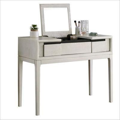 Flip-style Desk and Dresser Integrated Dresser White Distressed