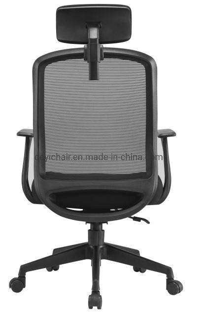 Nylon Base High Back with PP Fixed Arms Simple Mechanism with Headrest Mesh Upholstery and Fabric Cushion Seat Color Differentexecutive Chair