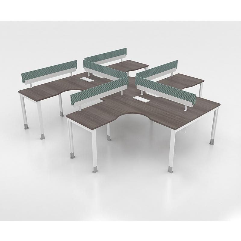 High Quality Modern Office Desk L Shaped Four Seats Office Workstation