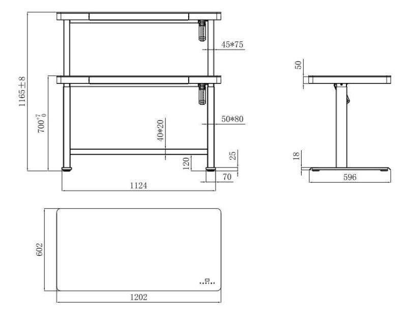 Customized Office Single Motor Telescopic Height Adjustable Standing Desks with Glass Desktop