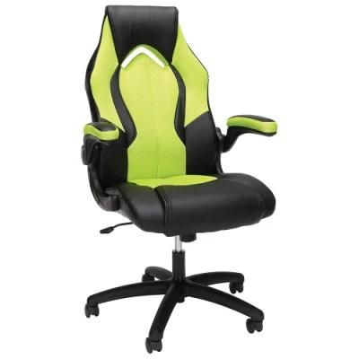 Green Movable Armrest Mesh Office Gaming Chair