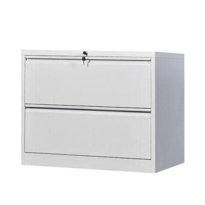 Office Width Size Drawings 2 Tiers Metal Storage Filing Cabinet