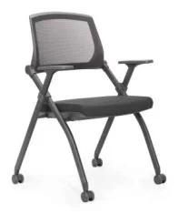 Movable Wheels Grey Leather Morden Office Furniture Chairs