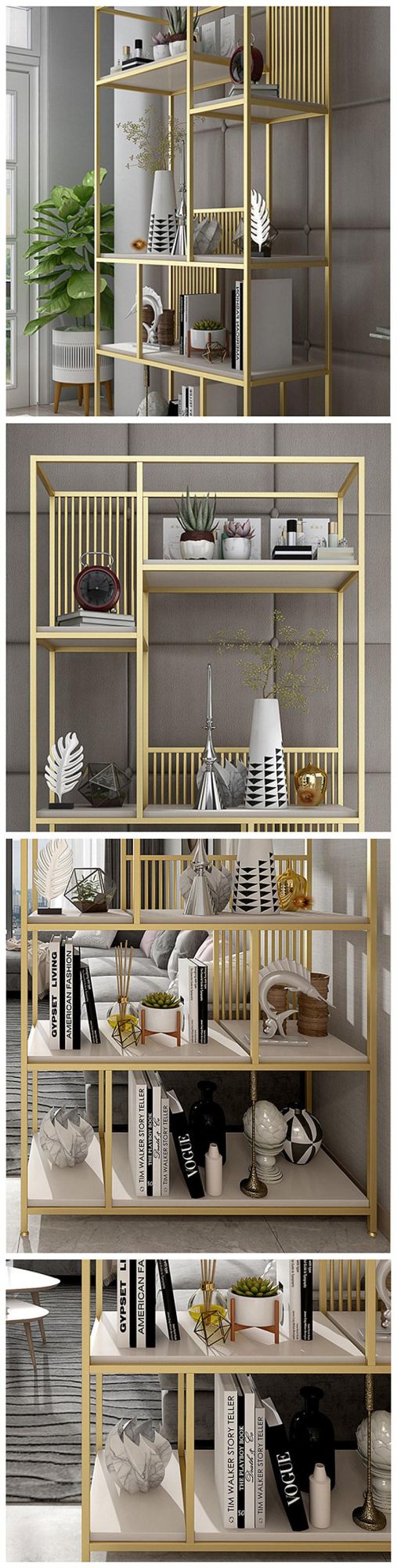 Ready Stock Full Metal Strong Space Saver Shelf Unit Bookshelf Living Room Shelf 0527