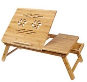 Small Nutural Bamboo Computer Desk, Folding Bamboo Computer Desk