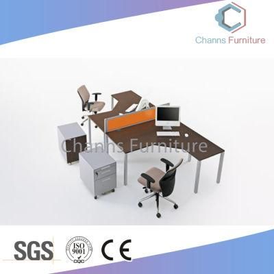 Simple Design L Shape Office Workstation with Partition (CAS-W31498)