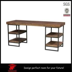 Latest Design Wooden Computer Table Size with Bookshelf