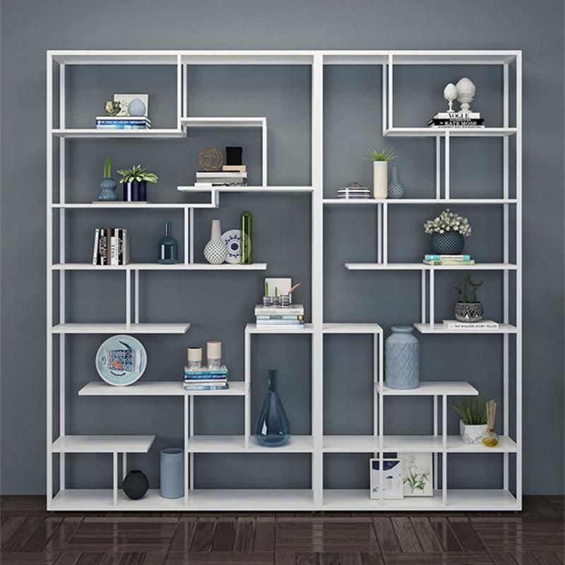 Black Metal Bookshelf Modern Minimalist Study Furniture 0514-2