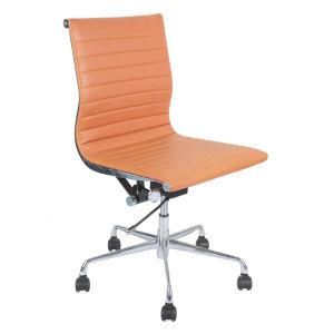 Modern Office Swivel Chair for Meeting with Aluminum Frame and Vinyl Upholstered