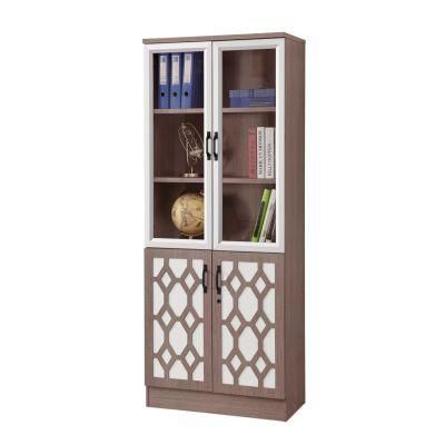 Hot Sale Modern Design MDF Luxury Wooden 2 Doors Bookshelf Office Bookcase