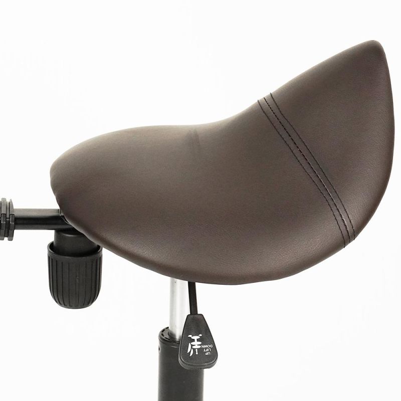 Professional Rolling Swivel Adjustable Dental Saddle Chair with Backrest