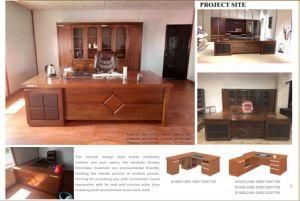 Nice Executive Office Desk MDF Veneer Solid Wood Boss Executive Table Office Furniture