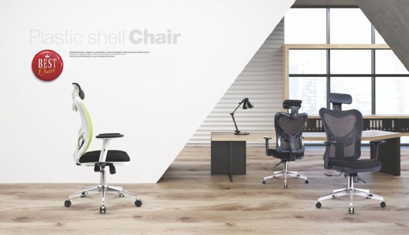 Luxury Ergonomic Swivel Executive Black Mesh Office Chair with Castors