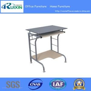 Hot Sale Modern Glass Standing Desk with Keyboard Tray