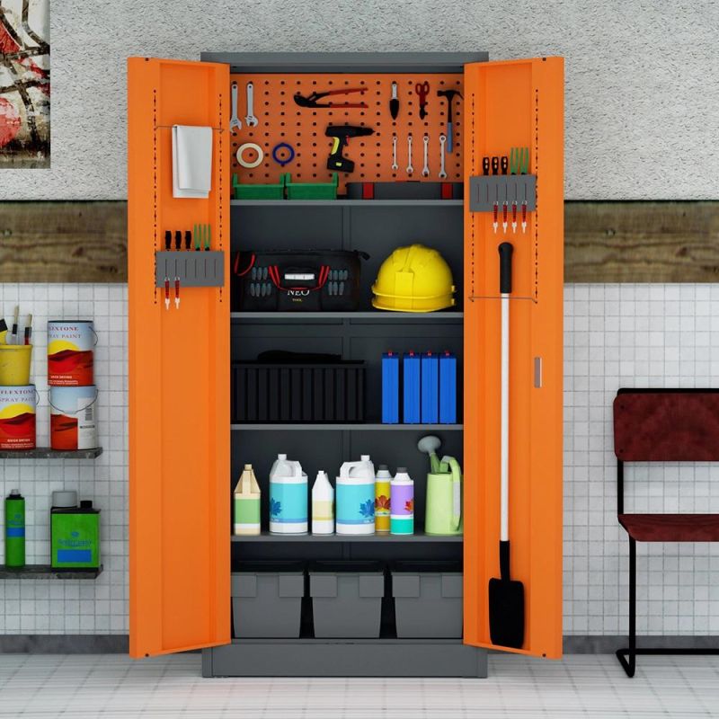 Metalart Metal Storage Cabinet -Multifunctional Garage Storage Closet with Doors for Garage, Warehouse, Adjustable Shelf Height and Leg Levelers