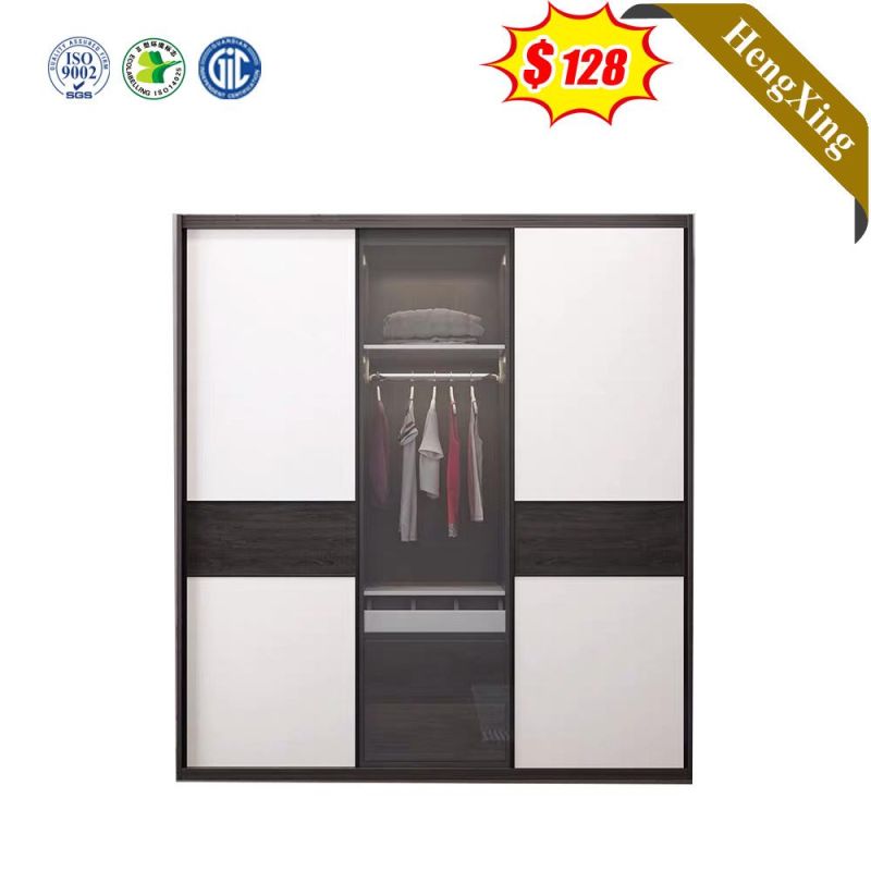 Wholesale Modern Grey Mixed White Color Bedroom Living Room Furniture Sliding Door Wardrobe