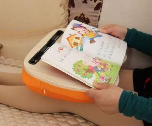 Natural Bamboo Laptop Tray with Cushion and Phone Holder