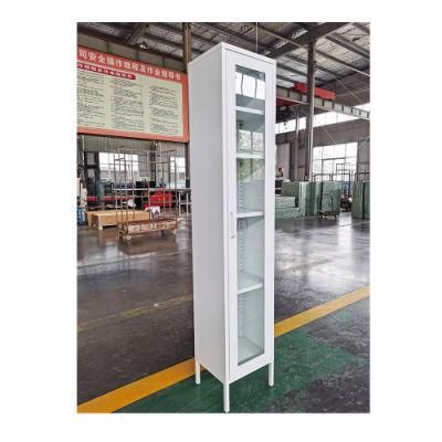 Fas-009-S White Office and Home Bookcase Living Room Cabinet Book Cabinet with Glass Door