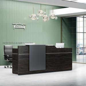 Black Office Wood Counter Office Front Counter Design Reception