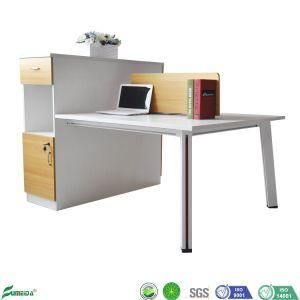 Combination MDF Panel Office 2 Person Reclining Computer Laptop Workstation with Metal Legs (AP15303-2)