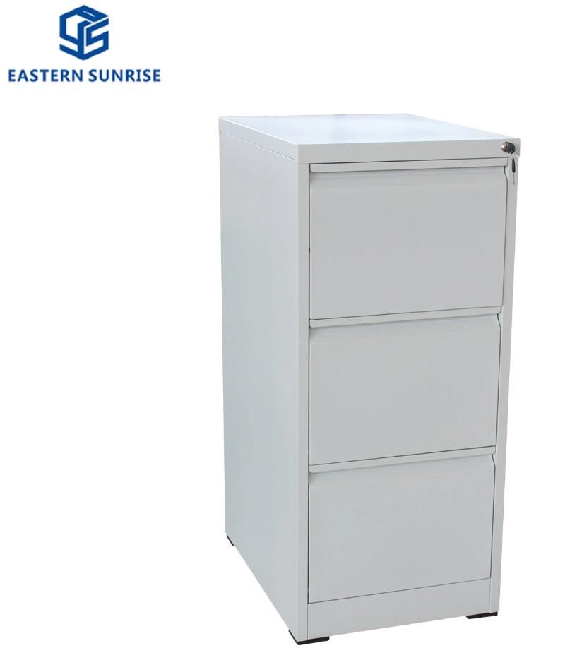 Metal 3-Drawer Filing Cabinet with Anti-Tilt System for Office