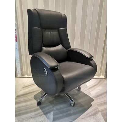 (M-OC316) Boss Office Furniture Black Swivel High Back Recliner Chair