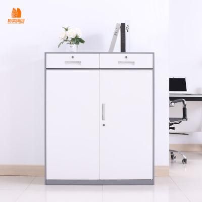 Multi-Functional Metal Small Storage Cabinet with 2 Drawers