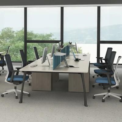China Factory 6 Person Cheap Office Table Hidden Cabinet Office Table