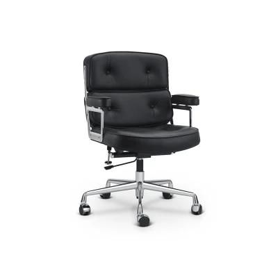Middle Back PU Adjustable Ergonomic Tilting Boss Executive Manager Home Office Swivel Office Chair